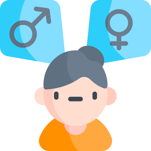 Гендерная идентичность Kawaii Flat иконка