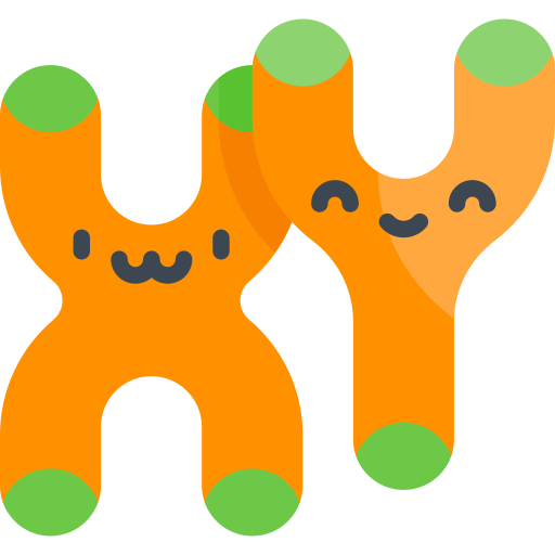 cromosoma Kawaii Flat icono
