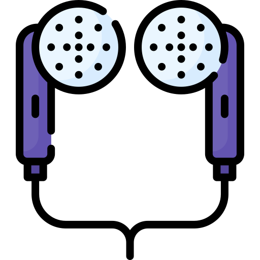 oortelefoon Special Lineal color icoon