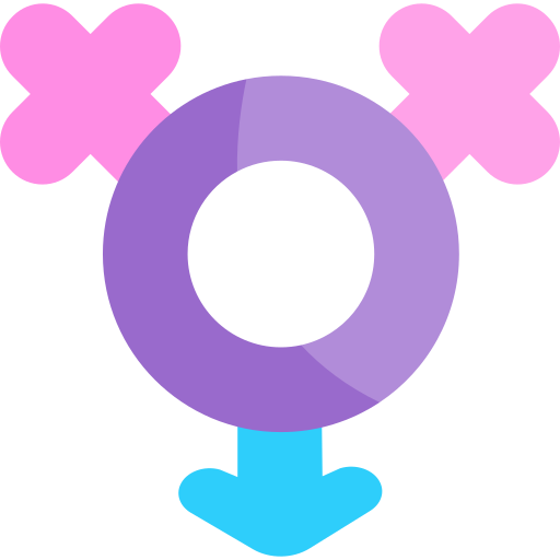 biseksualny Kawaii Flat ikona