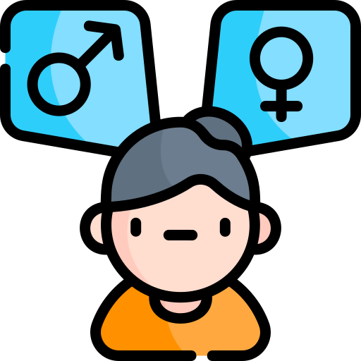 Гендерная идентичность Kawaii Lineal color иконка