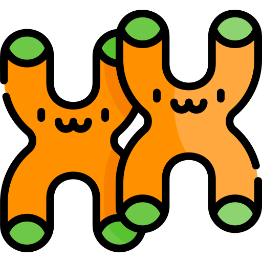 хромосома Kawaii Lineal color иконка
