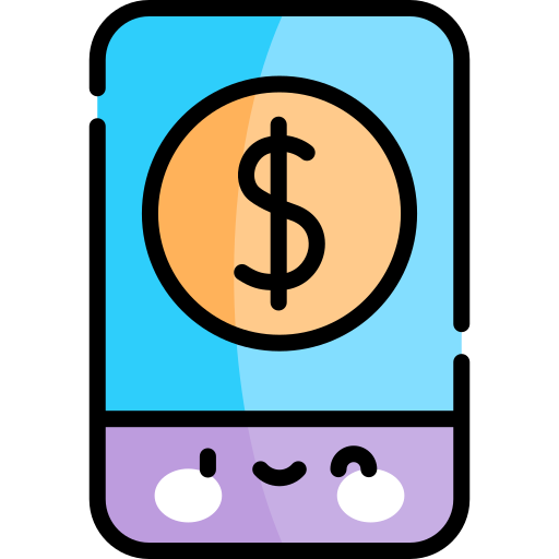 Мобильные деньги Kawaii Lineal color иконка