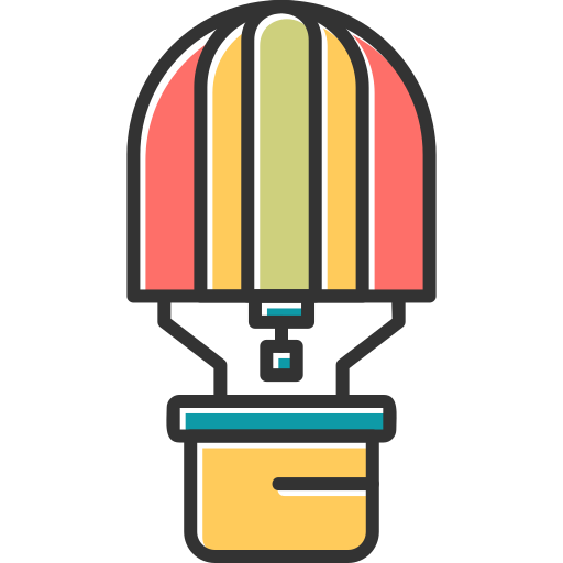 balon na gorące powietrze Generic Color Omission ikona