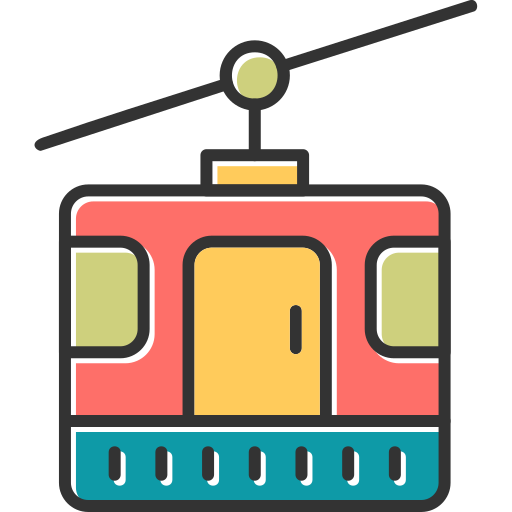 Cable car cabin Generic Color Omission icon