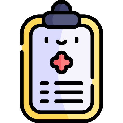 Medical report Kawaii Lineal color icon