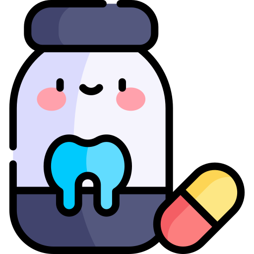 치과 치료 Kawaii Lineal color icon