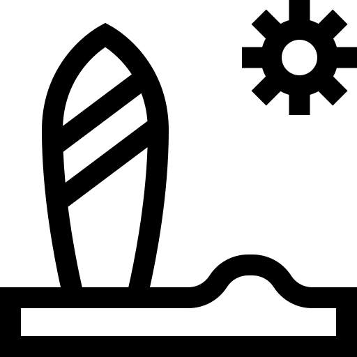 surfar Basic Straight Lineal Ícone