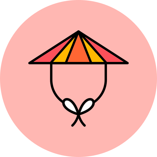chiński kapelusz Generic Outline Color ikona