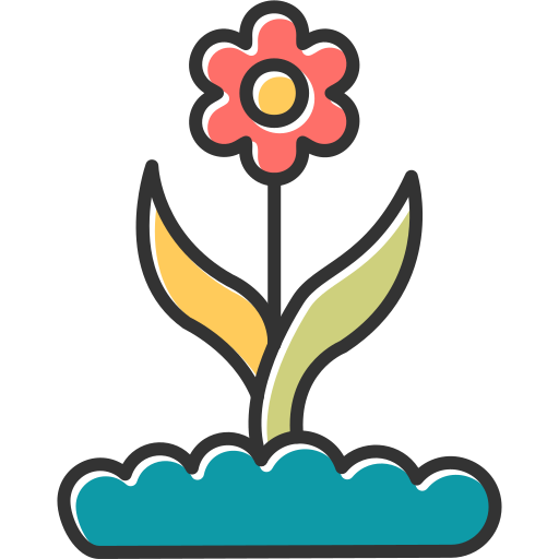 botones florales Generic Color Omission icono