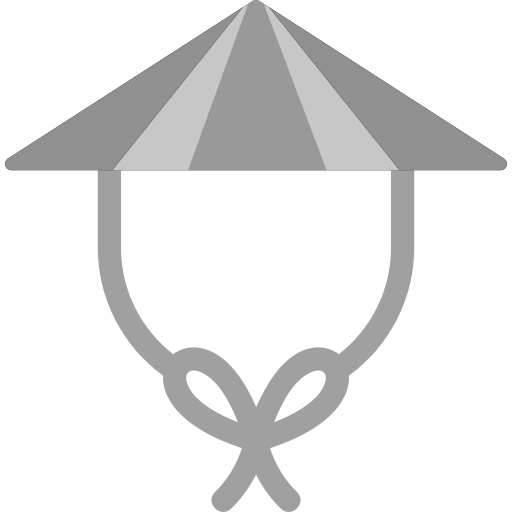 chapéu chinês Generic Grey Ícone