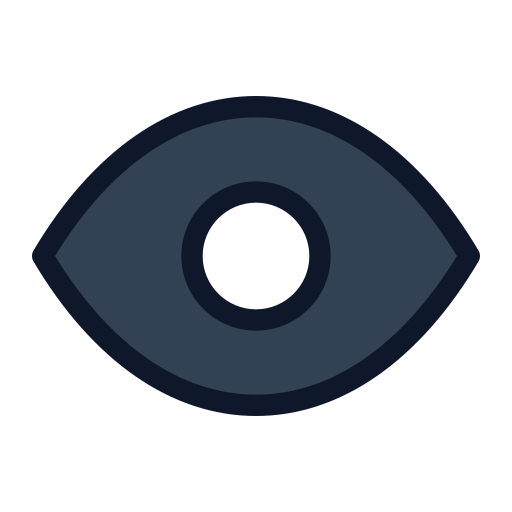 ojo Generic Outline Color icono