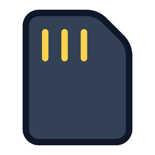 sd 카드 Generic Outline Color icon