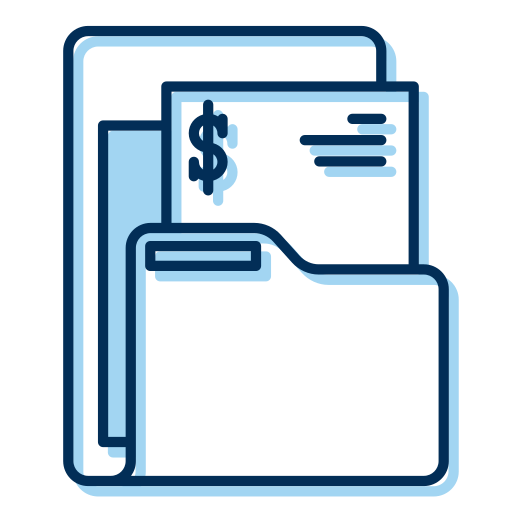 Financial database Generic Blue icon