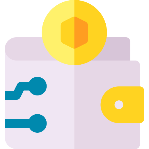digitale geldbörse Basic Rounded Flat icon
