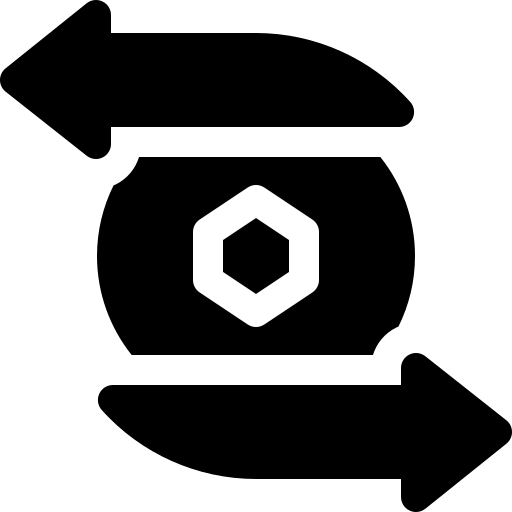 transaction Basic Rounded Filled Icône