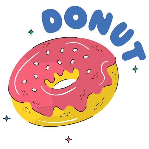 Donut Generic Outline Color icon