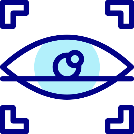 Сканер глаз Detailed Mixed Lineal color иконка