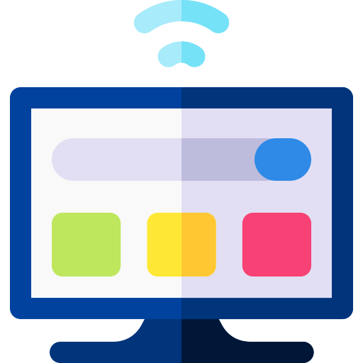 smart tv Basic Rounded Flat icona