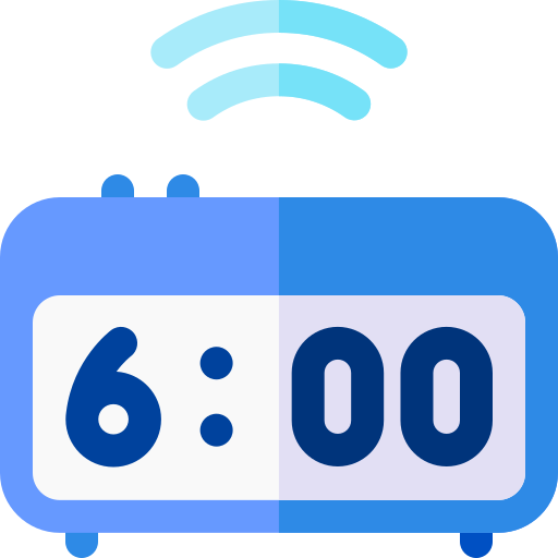 Alarm clock Basic Rounded Flat icon