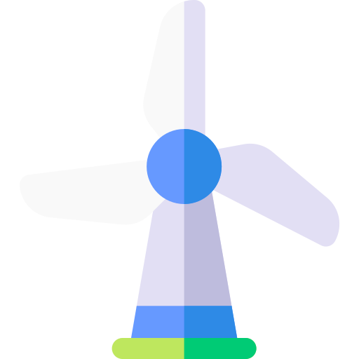 windenergie Basic Rounded Flat icoon