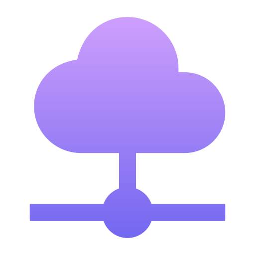 red en la nube Generic Flat Gradient icono