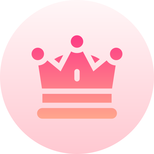 Crown Basic Gradient Circular icon