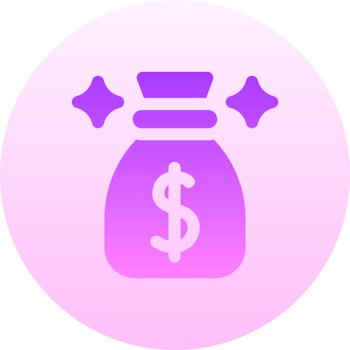 돈 가방 Basic Gradient Circular icon