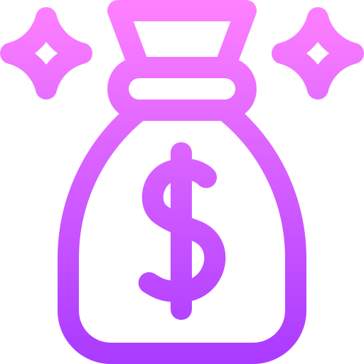 bolsa de dinero Basic Gradient Lineal color icono