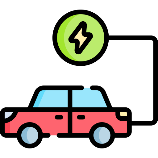 elektrische auto Special Lineal color icoon