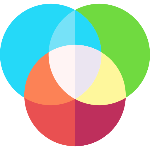 kleuren Basic Rounded Flat icoon
