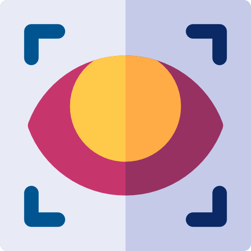 Eye scan Basic Rounded Flat icon