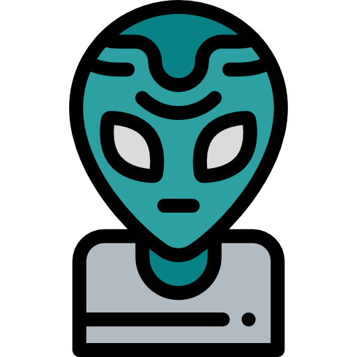 extraterrestre Detailed Rounded Lineal color icono