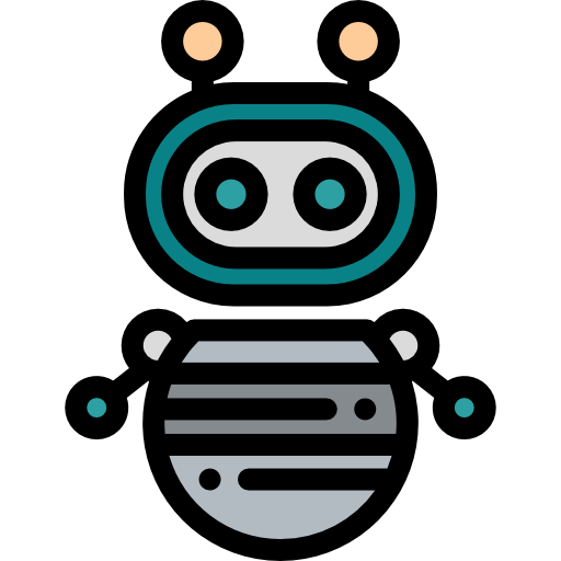 로봇 Detailed Rounded Lineal color icon
