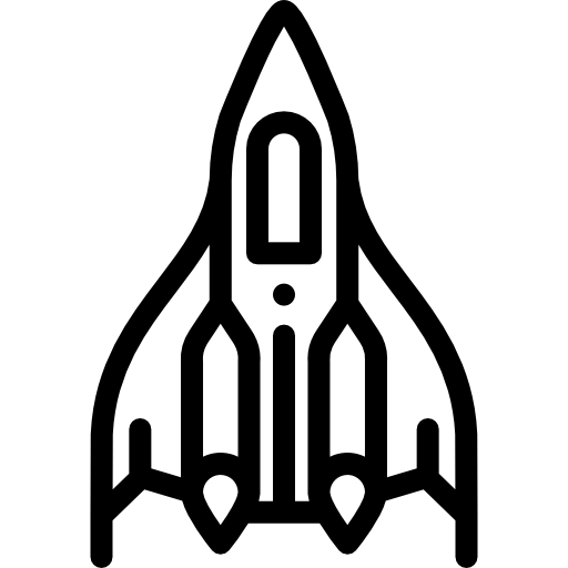 우주선 Detailed Rounded Lineal icon
