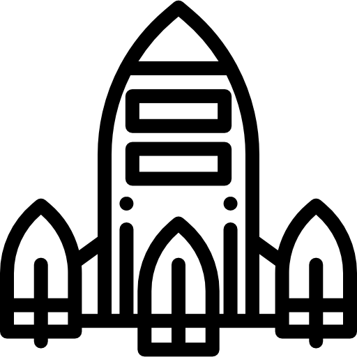 ruimteschip Detailed Rounded Lineal icoon