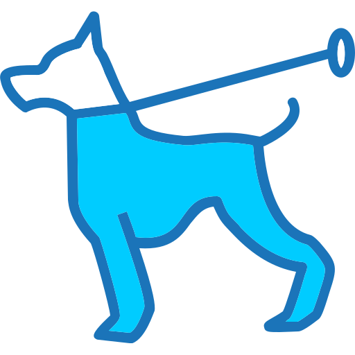 cane che cammina Generic Blue icona