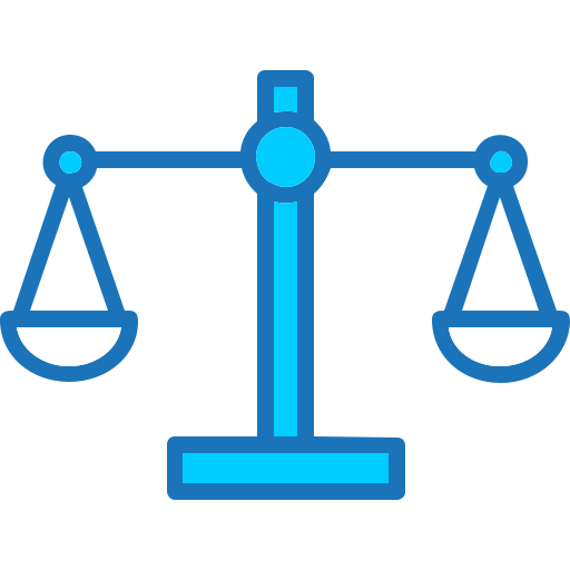 Justice scale Generic Blue icon