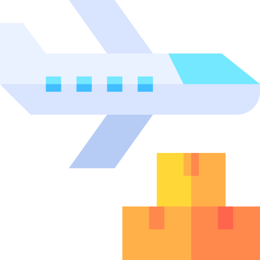 trasporto aereo Basic Straight Flat icona