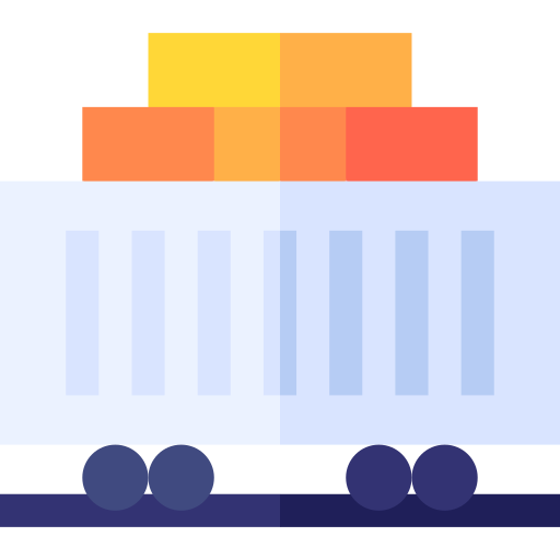 Train cargo Basic Straight Flat icon