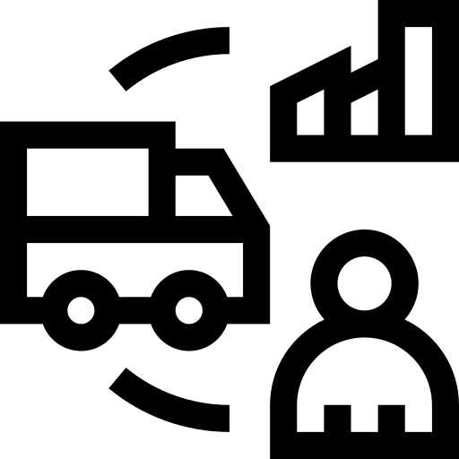 bevoorradingsketen Basic Straight Lineal icoon