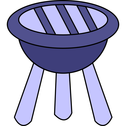 Bbq Generic Thin Outline Color icon