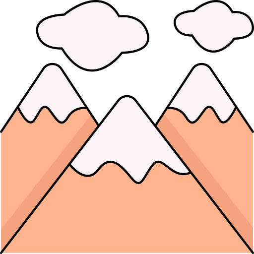 montaña Generic Thin Outline Color icono
