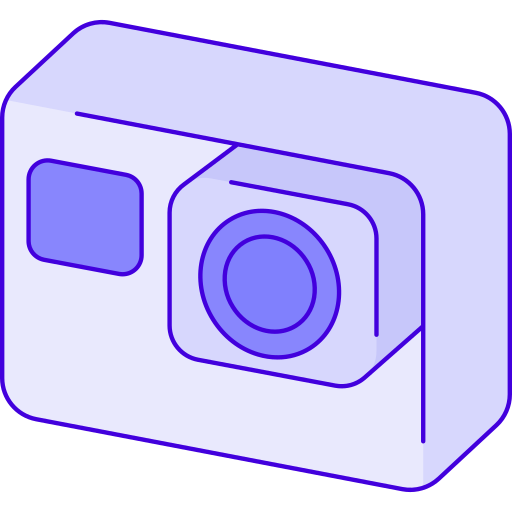 kamera akcji Generic Thin Outline Color ikona