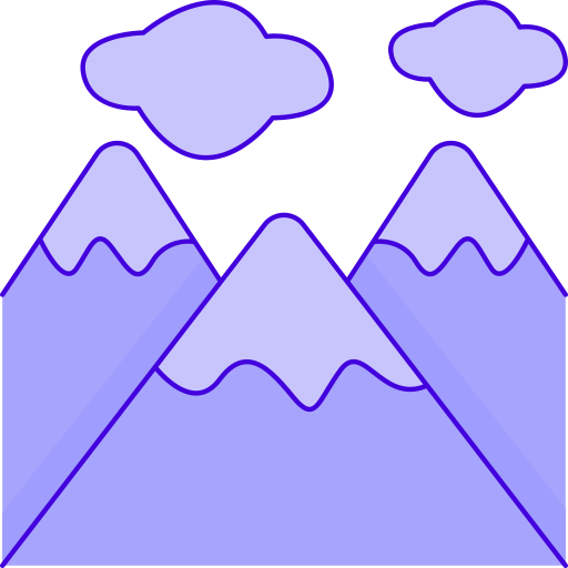 Mountain Generic Thin Outline Color icon