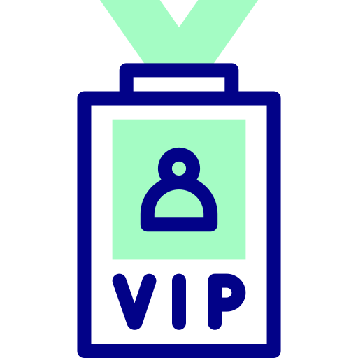 Vip pass Detailed Mixed Lineal color icon
