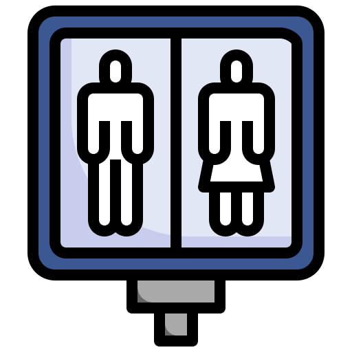 Toilet Surang Lineal Color icon
