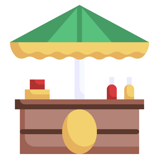 Food stall Surang Flat icon