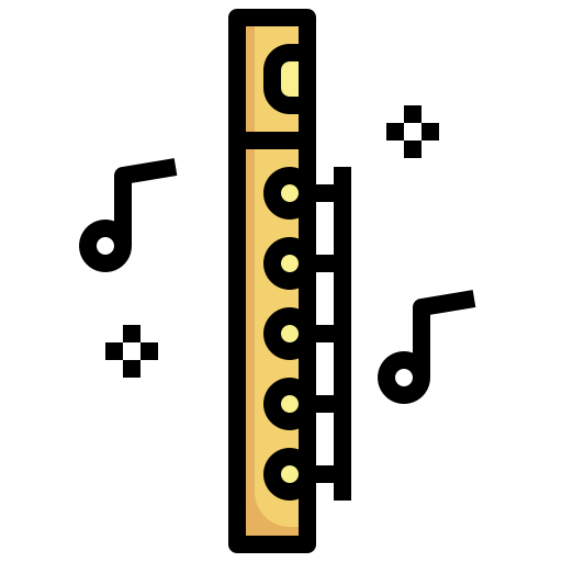 Flute Surang Lineal Color icon