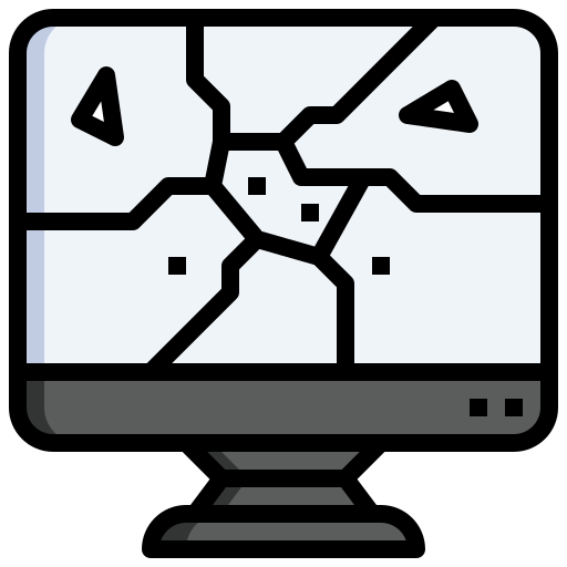Broken screen Surang Lineal Color icon